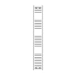 1600x250mm Heated Straight Towel Rail Radiator Chrome
