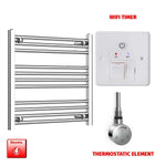 600x600mm Electric Heated Towel Rail Chrome Pre-Filled Flat