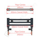 1000x300mm Dual Fuel Flat Black Heated Towel Rail Radiator