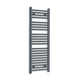 1200 x 400 Anthracite Dual Fuel Flat Heated Towel Rail Radiator - Elegant Radiators