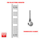 1200x200mm Pre Filled Electric Towel Rail Straight Chrome