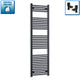 1800 mm High x 600 mm Wide Heated Towel Radiator Flat Black