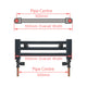 1400x550mm Chrome Dual Fuel Flat Heated Towel Rail Radiator