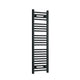 1200x300mm Dual Fuel Flat Black Heated Towel Rail Radiator - Elegant Radiators