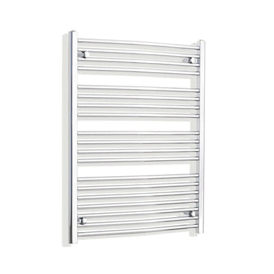 1000 mm High x 750 mm Wide Heated Curved Towel Rail Radiator Chrome