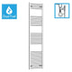 1800x500mm Chrome Dual Fuel Flat Heated Towel Rail Radiator