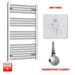 1000x650mm Pre-Filled Electric Heated Towel Rail Chrome