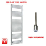 1856x400mm Electric Heated Towel Rail Pre-Filled Chrome