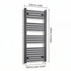 1000x500mm Flat Black Pre Filled Electric Towel Rail