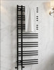 1500 mm High x 500 mm Wide Difta Heated Towel Radiator Flat Black