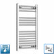 800x500mm Heated Flat or Curved Towel Radiator Chrome