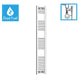 1600x250mm Chrome Dual Fuel Flat Heated Towel Rail Radiator