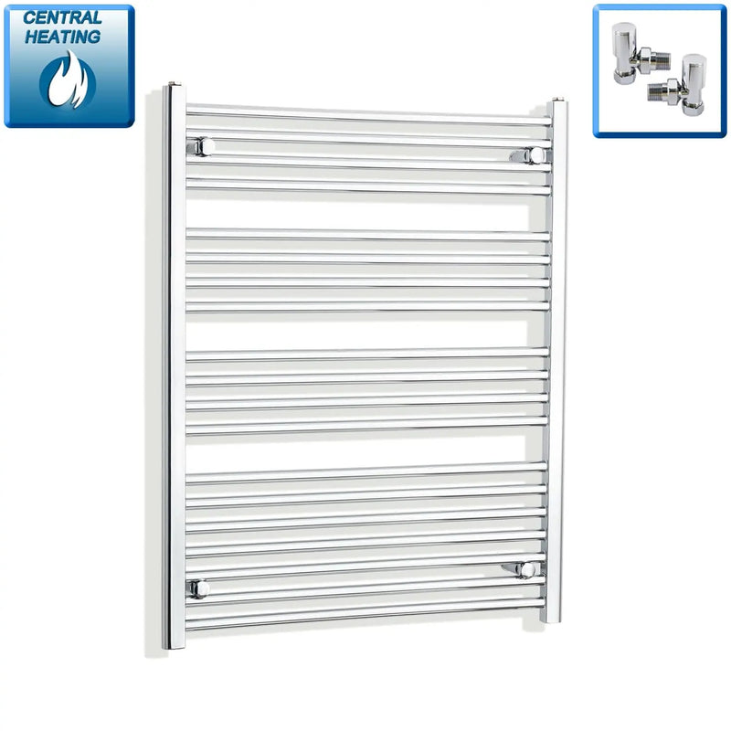 1000x850mm Heated Straight Towel Rail Radiator Chrome