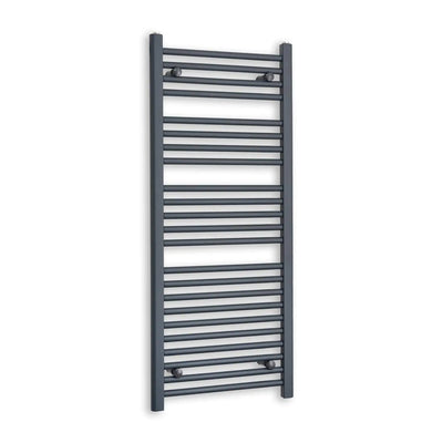 1200x500mm Heated Straight Anthracite Towel Radiator