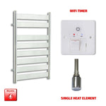800x500mm Chrome Flat Panel Pre-Filled Electric Heated Towel Rail
