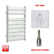 800x500mm Chrome Flat Panel Pre-Filled Electric Heated Towel Rail