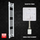 1200 mm High 200 mm Wide Pre-Filled Electric Heated Towel Rail