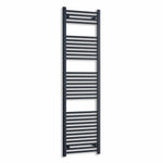 1800 mm High x 500 mm Wide Heated Towel Radiator Flat Black