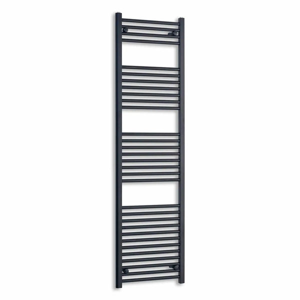 1800 mm High x 450 mm Wide Heated Towel Radiator Flat Black
