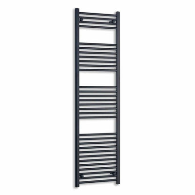 1800 mm High x 600 mm Wide Heated Towel Radiator Flat Black