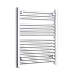 800mm High x 700mm Wide Heated Straight Towel Radiator Chrome