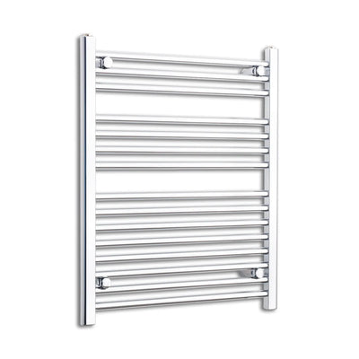 800mm High x 700mm Wide Heated Straight Towel Radiator Chrome