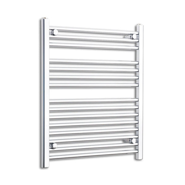 800mm High x 700mm Wide Heated Straight Towel Radiator Chrome