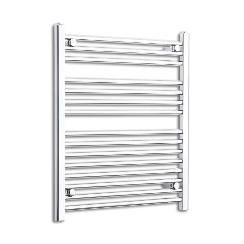 800mm High x 700mm Wide Heated Straight Towel Radiator Chrome