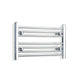 400 mm High x 600 mm Wide Heated Straight Towel Radiator Chrome