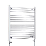 800 mm High x 750 mm Wide Heated Curved Towel Rail Chrome