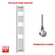 1400x250mm Pre-Filled Electric Chrome Heated Towel Rail
