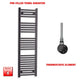 1400x400mm Electric Towel Rail Flat Black Pre Filled HTR