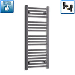 1000x400mm Towel Rail Radiator Flat Black Central Heating