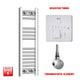 800x200mm Pre Filled Electric Towel Rail Straight Chrome