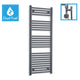 1400 x 500 Anthracite Dual Fuel Flat Heated Towel Rail