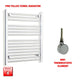 800x550mm Pre Filled Electric Towel Rail Straight Chrome