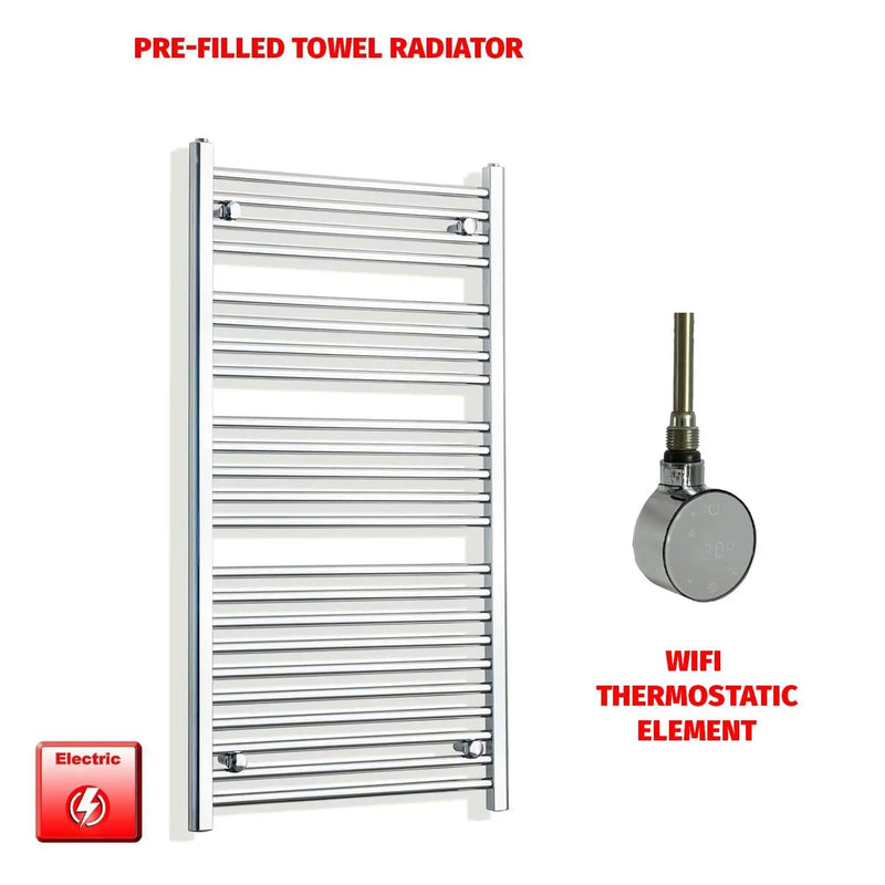 1200x550mm Pre-Filled Electric Heated Towel Rail Chrome