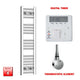 1000x200mm Pre Filled Electric Towel Rail Straight Chrome
