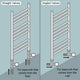 1400x300mm Heated Towel Rail Radiator Flat White