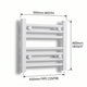 400 mm High x 500 mm Wide Towel Rail Radiator Flat White - Elegant Radiators