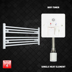 Single Heat / Wifi Timer 400 x 1000 Pre-Filled Electric Heated Towel Radiator White HTR