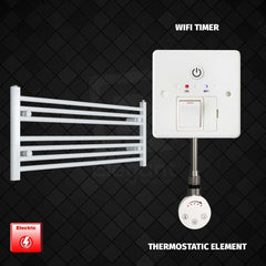 ER-Touch Thermostatic / Wifi Timer 400 x 1000 Pre-Filled Electric Heated Towel Radiator White HTR