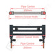 400x300mm Dual Fuel Flat Black Heated Towel Rail Radiator - detail