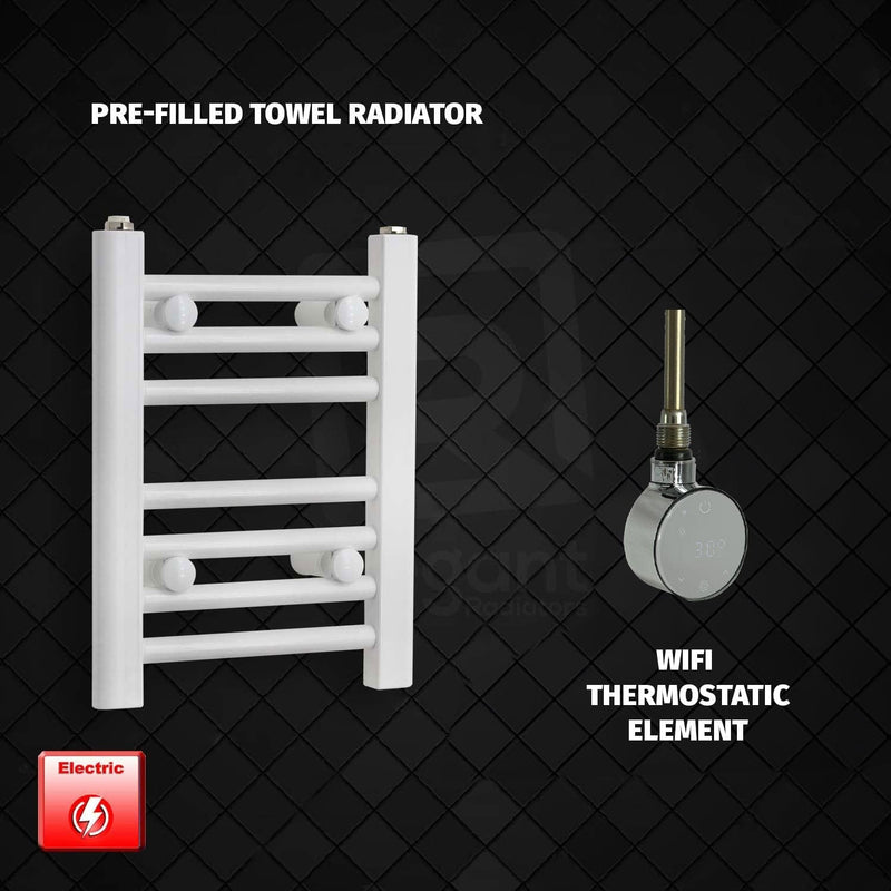 ER-Wifi Thermostatic / No Timer 400 x 300 Pre-Filled Electric Heated Towel Radiator White HTR