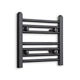 400 mm High x 400 mm Wide Flat Black Heated Towel Radiator - Towel Rail - detail
