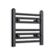400x400mm Dual Fuel Flat Black Heated Towel Rail Radiator - Elegant Radiators