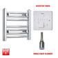 Flat / Single Heat / Booster Timer 400 x 450 Pre-Filled Electric Heated Towel Radiator Straight Chrome