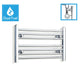 400 x 600 Chrome Dual Fuel Flat Heated Towel Rail Radiator