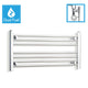 400 x 800 Chrome Dual Fuel Flat Heated Towel Rail Radiator