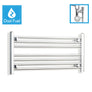 400 x 800 Chrome Dual Fuel Flat Heated Towel Rail Radiator